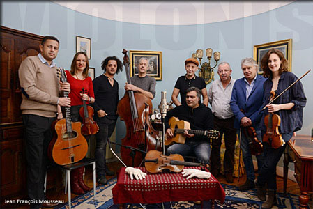 Didier Lockwood avec ses amis musiciens chez Stéphane Grappelli