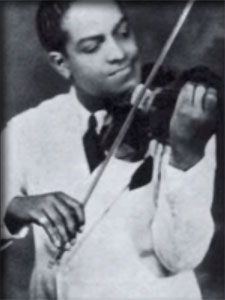 Eddie South violoniste de jazz noir américain  dans son jeune age